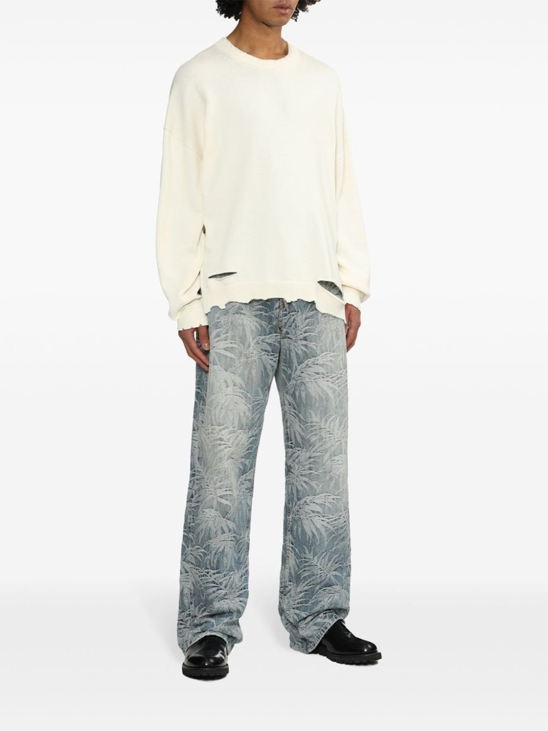 Helmut Lang distressed-effect ribbed jumper outlook