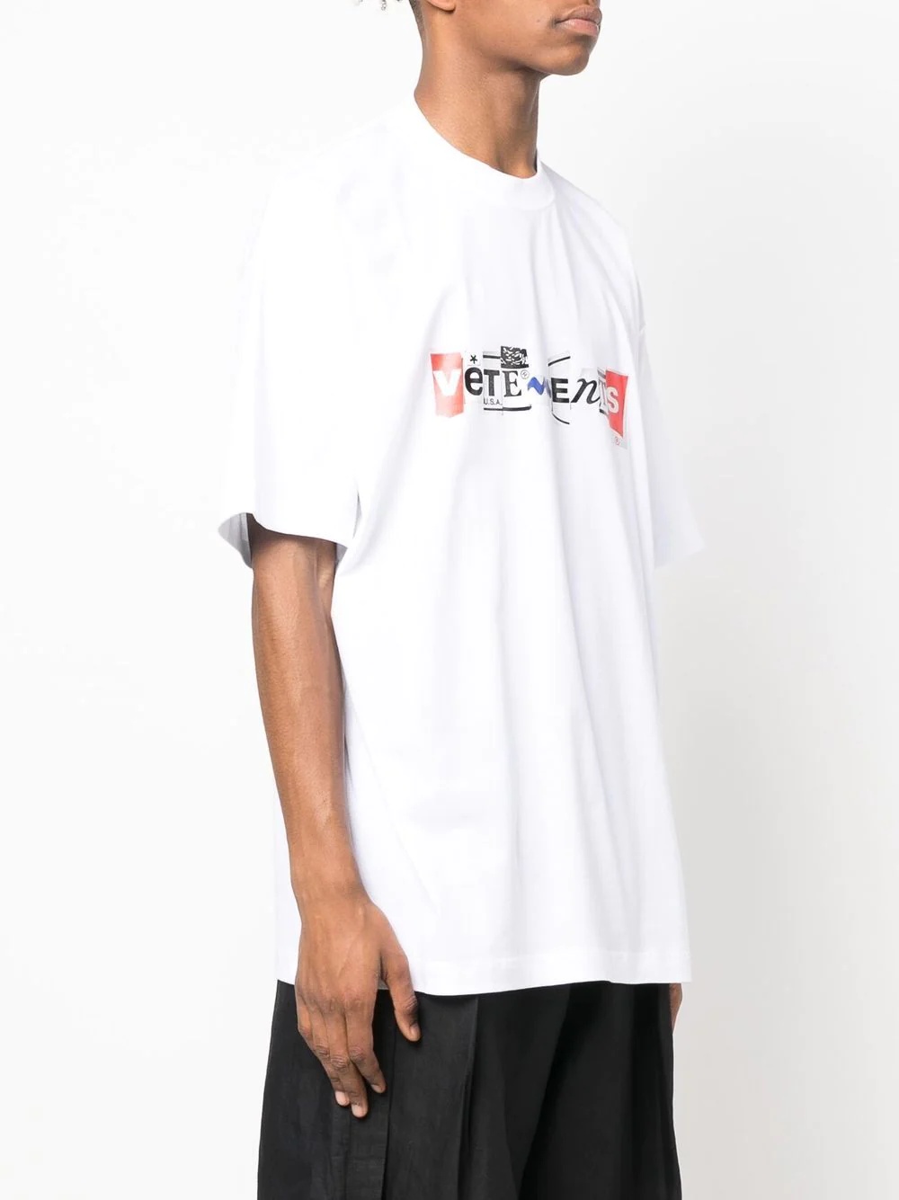 mixed-logo short-sleeve T-shirt - 4