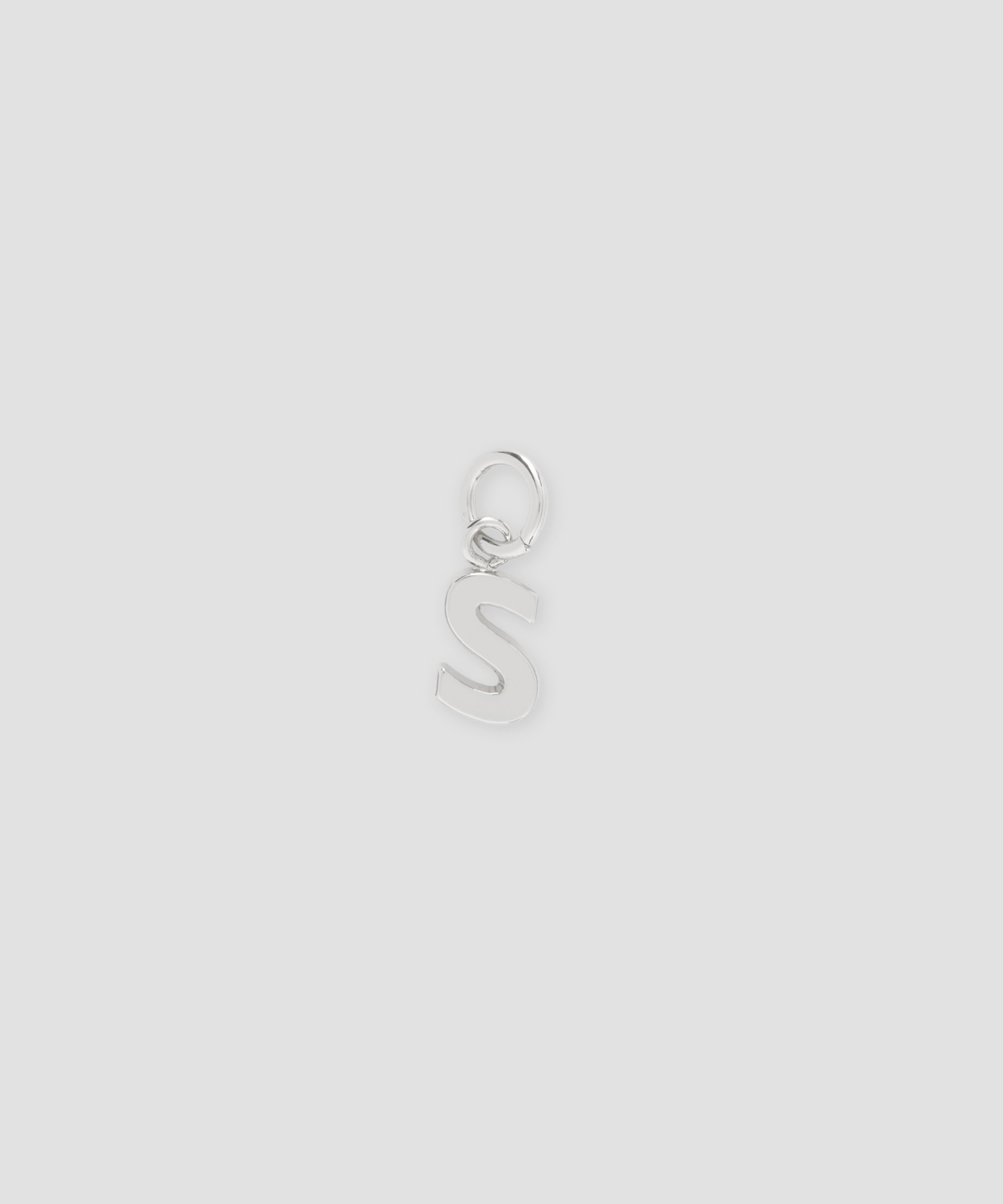 Brass letter S charm - 1