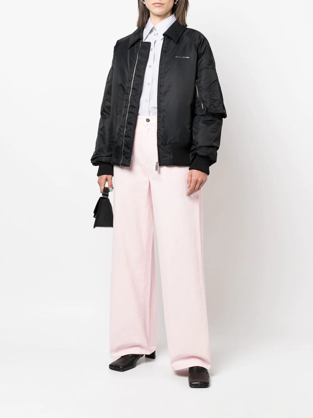 wide-leg denim jeans - 2