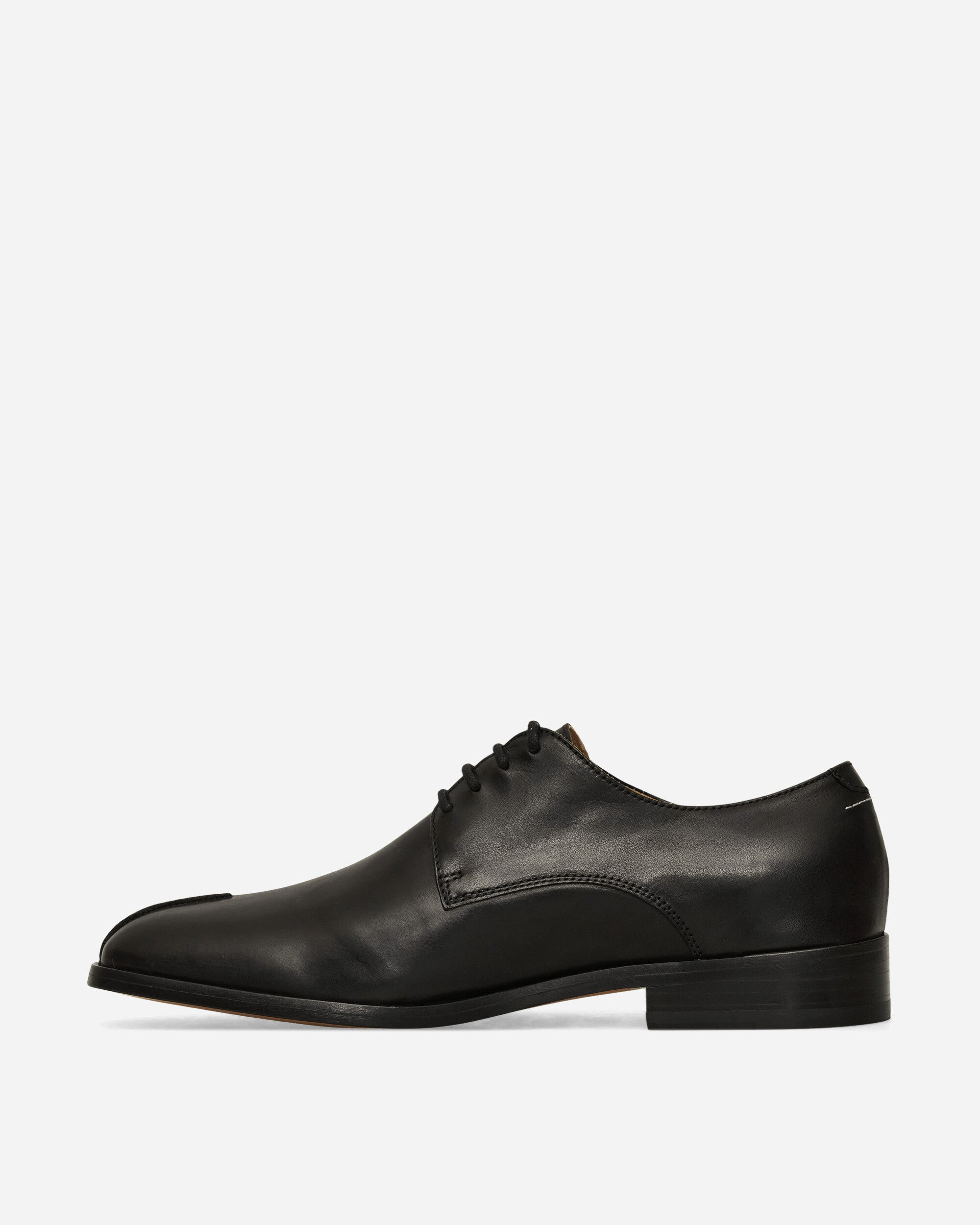 Leather Derby Shoes Black - 3