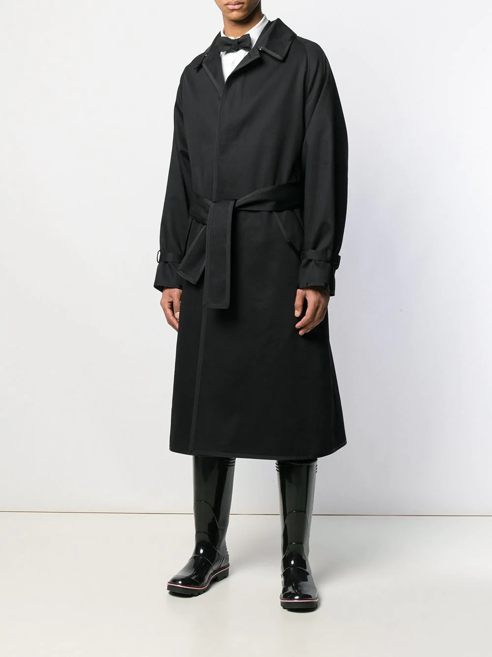 raglan-sleeve oversized mac car coat - 2