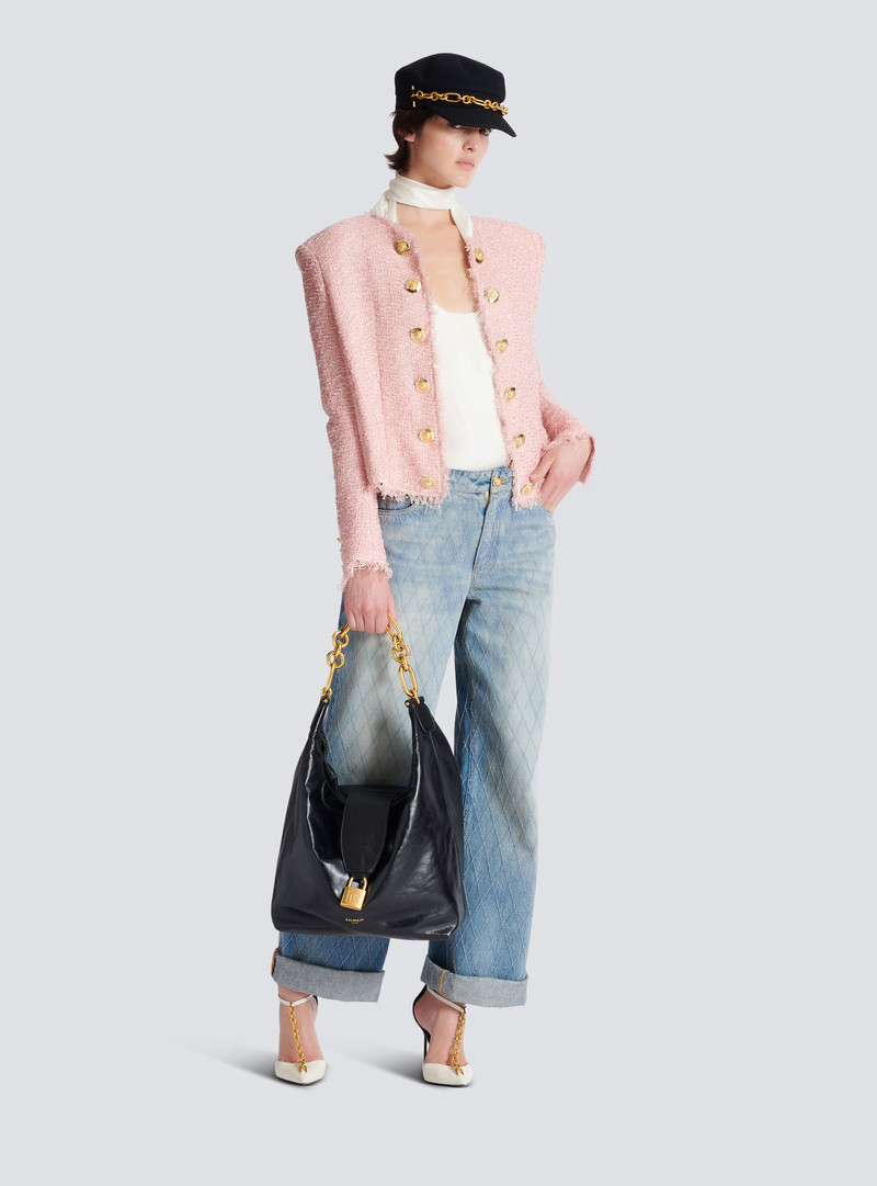 Balmain Edge-to-edge sequin tweed jacket outlook