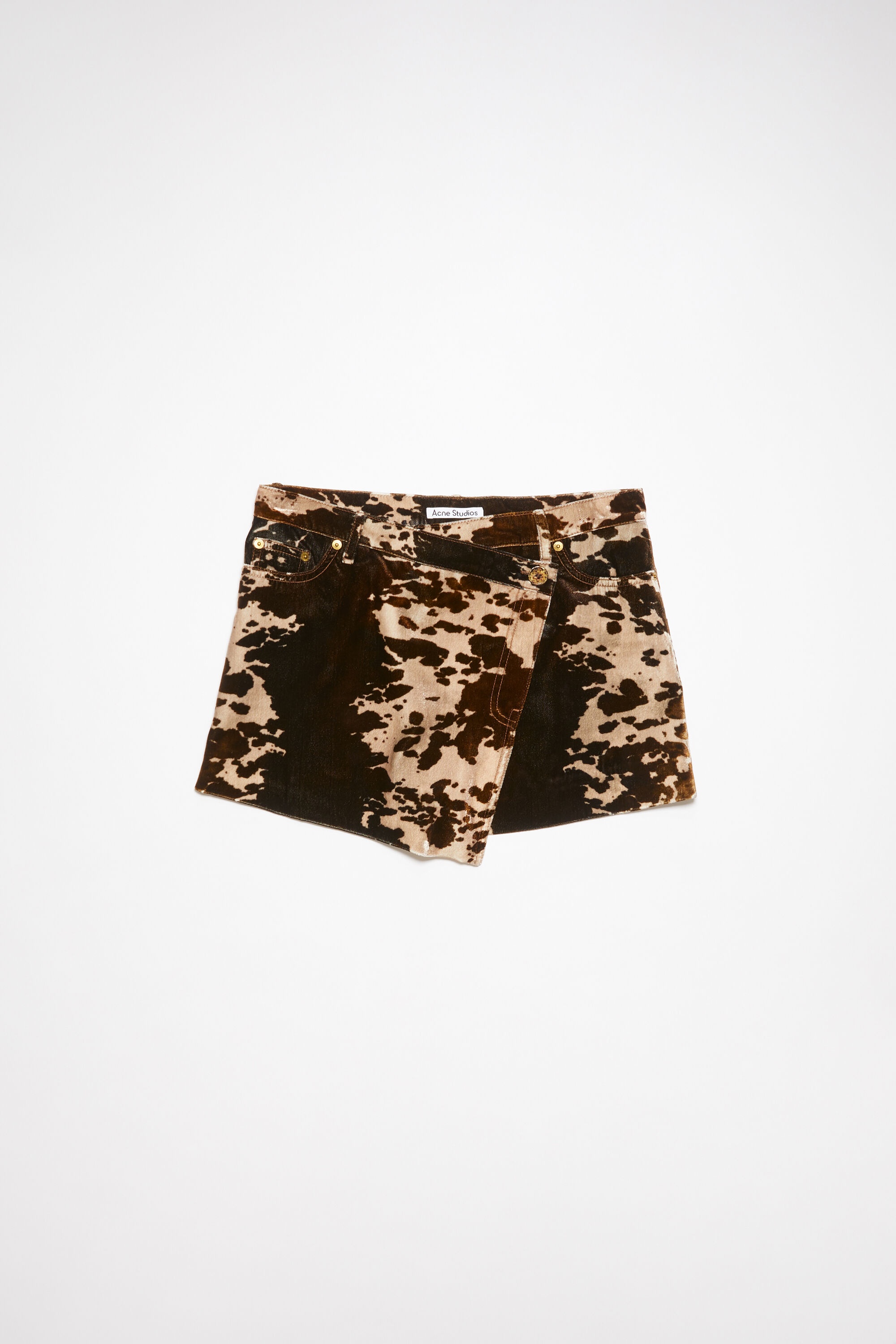 Cow print skirt - Dark brown - 6