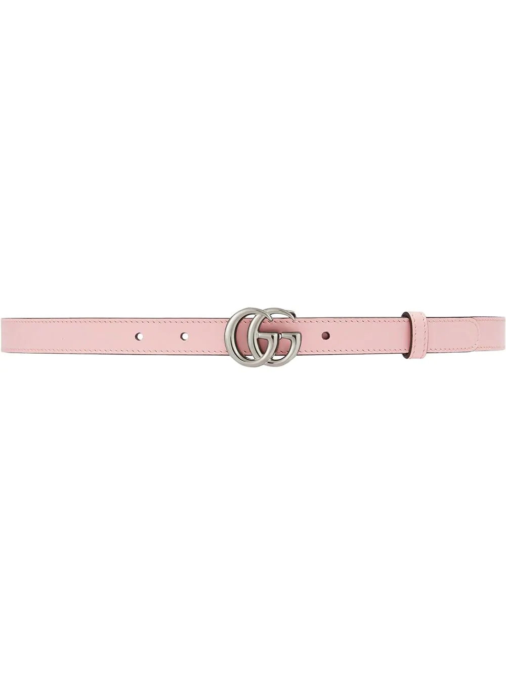 Double G buckle leather belt - 1