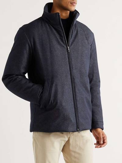 Loro Piana Storm System Virgin Wool-Blend Denim Bomber Jacket outlook