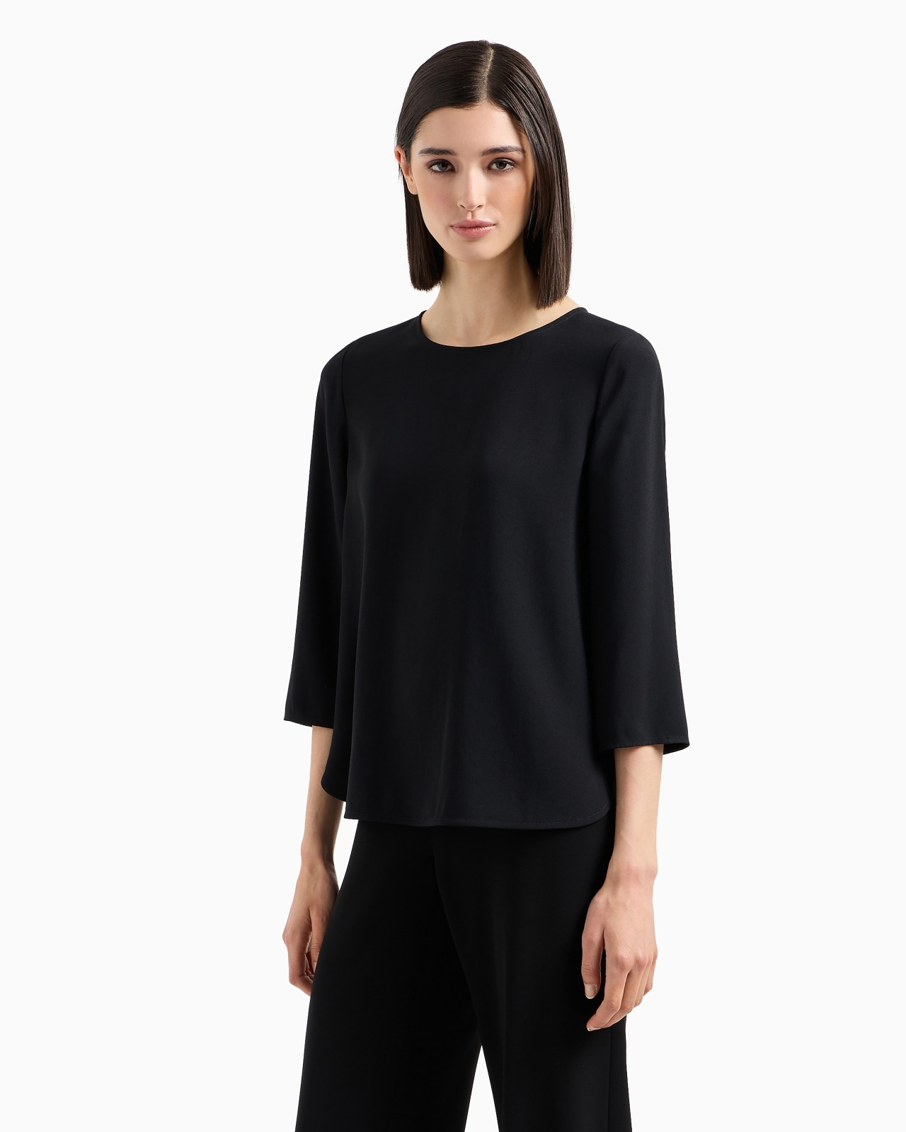 Envers-satin blouse with 3/4 sleeves - 4