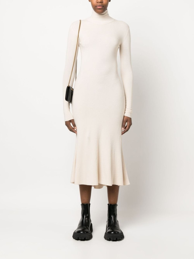 BALENCIAGA high-neck knitted midi dress outlook