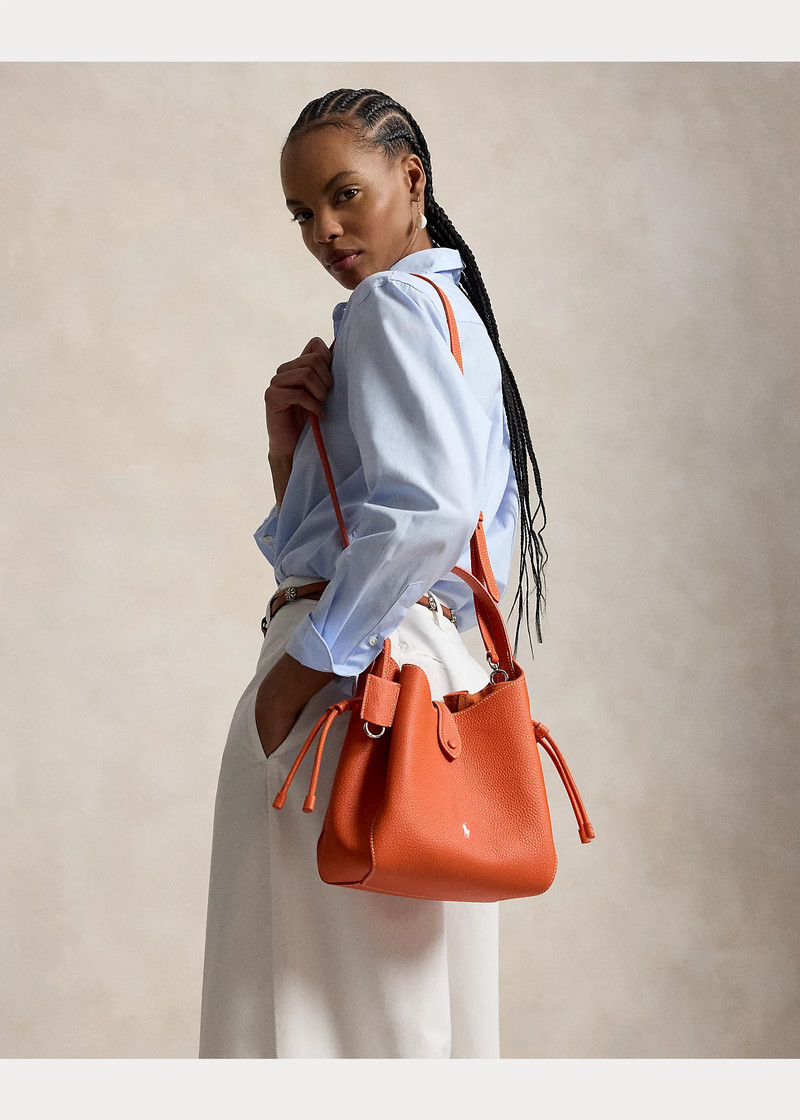 Polo Play Leather Drawstring Bag 6