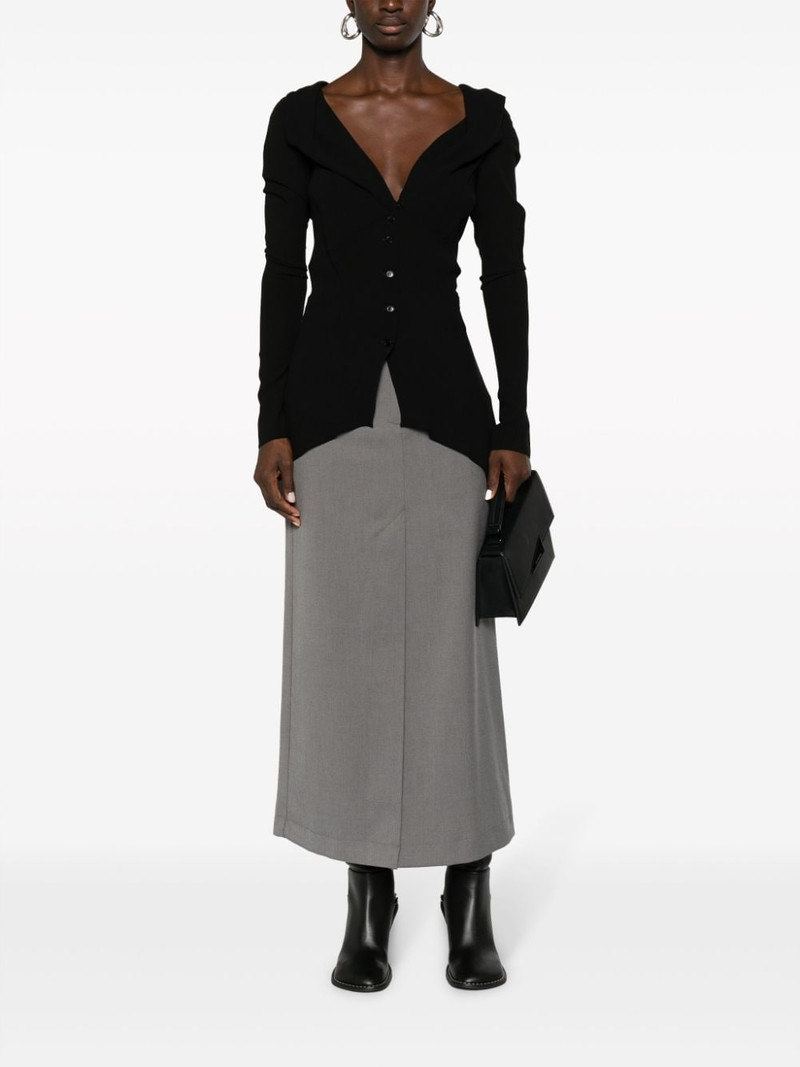 Stella McCartney asymmetric-hem silk cardigan outlook