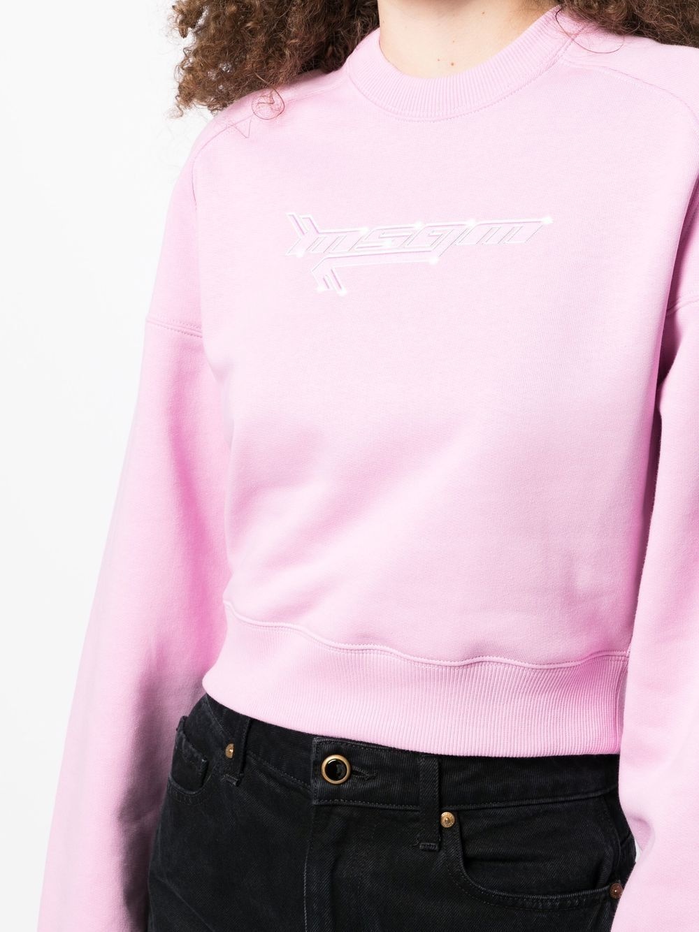 logo-print crew neck sweatshirt - 5