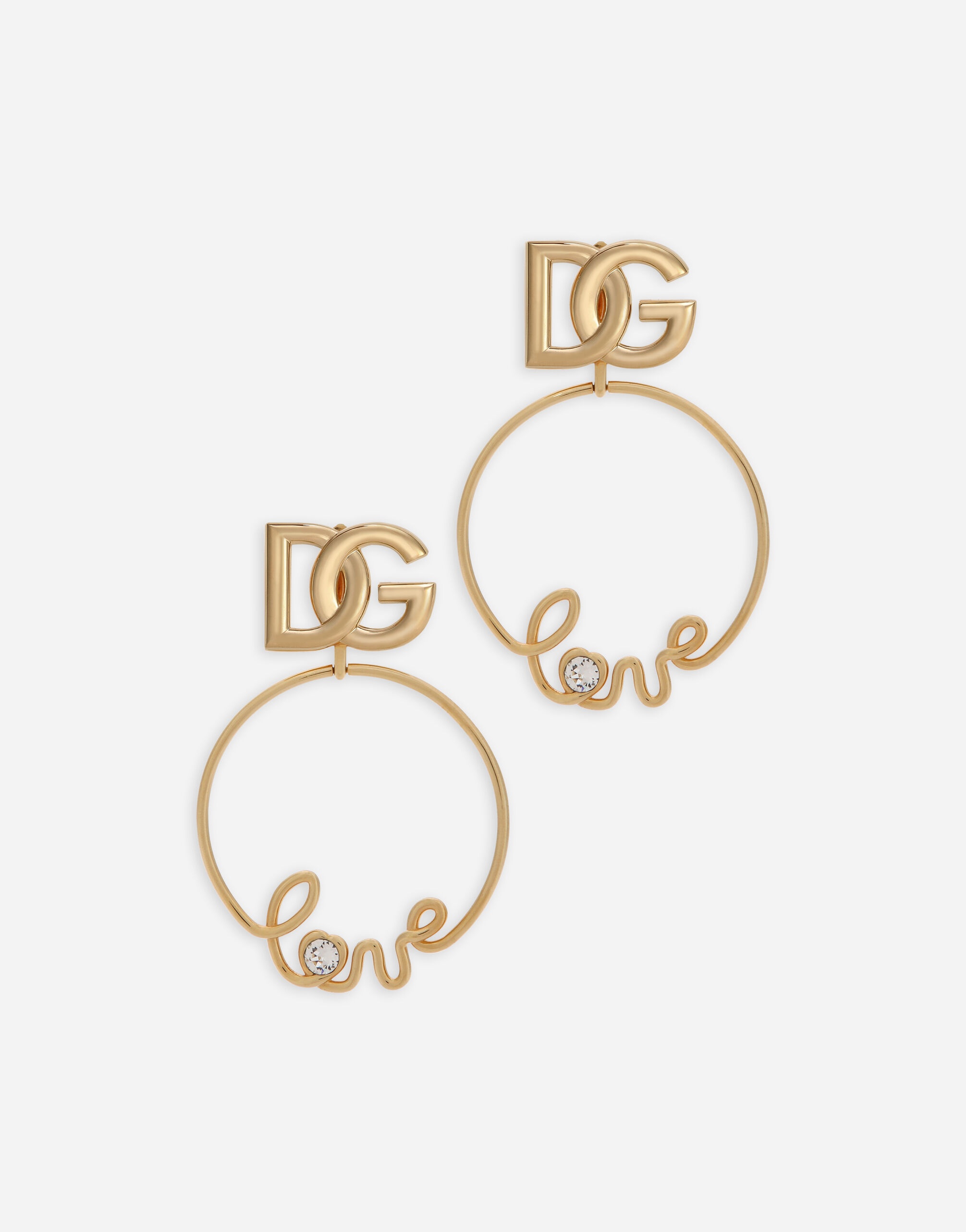 Clip-on “love” earrings with DG logo - 1