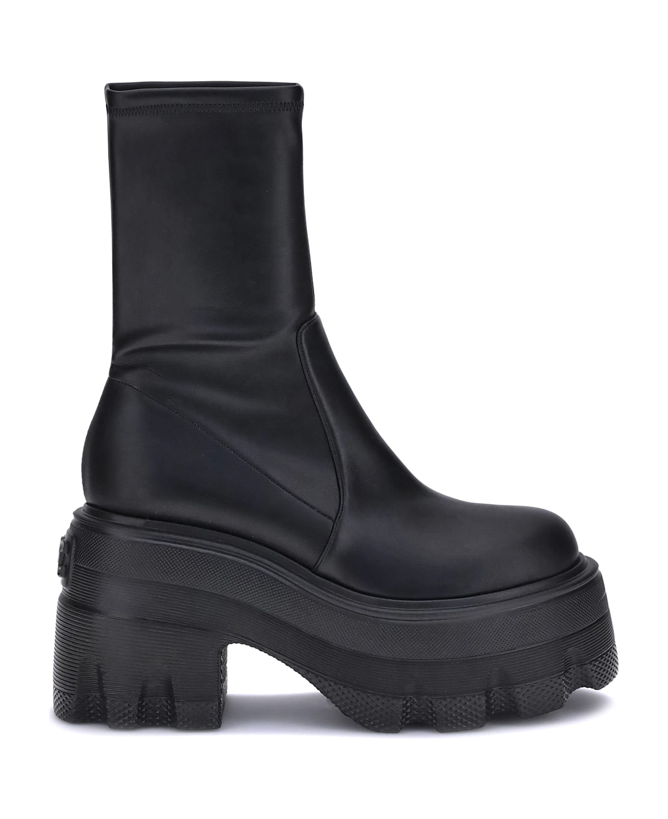 Faux Leather Ankle Boots - 1