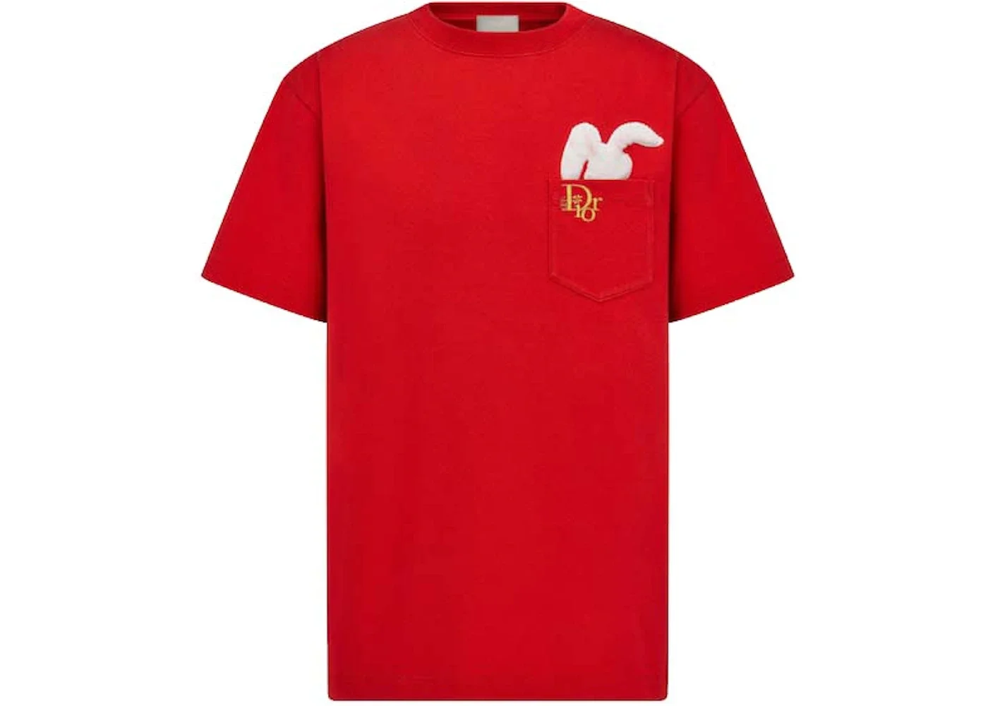 Dior x ERL Relaxed-Fit T-Shirt Red Cotton Jersey - 1