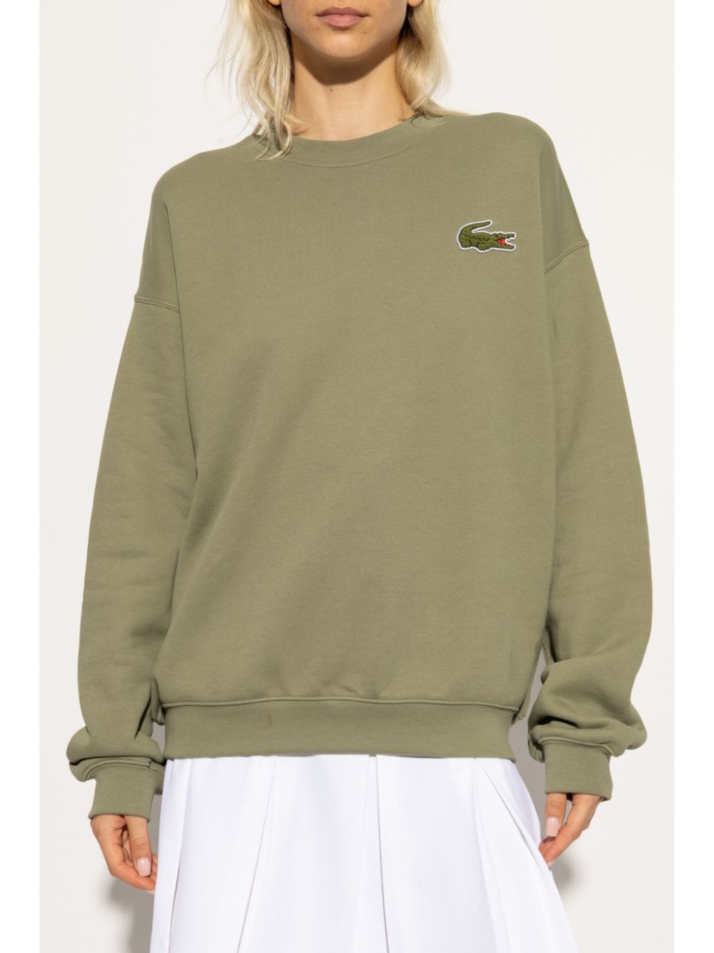 badge fleece sweatshirt - 2