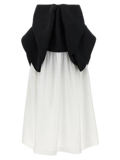 Comme Des Garçons Hood Application Dress Dresses White/Black outlook