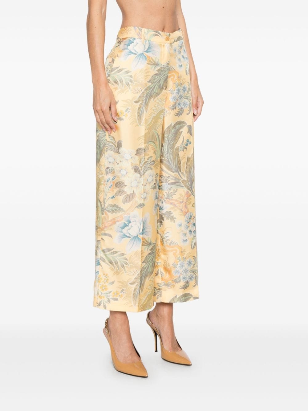 floral-print trousers - 3