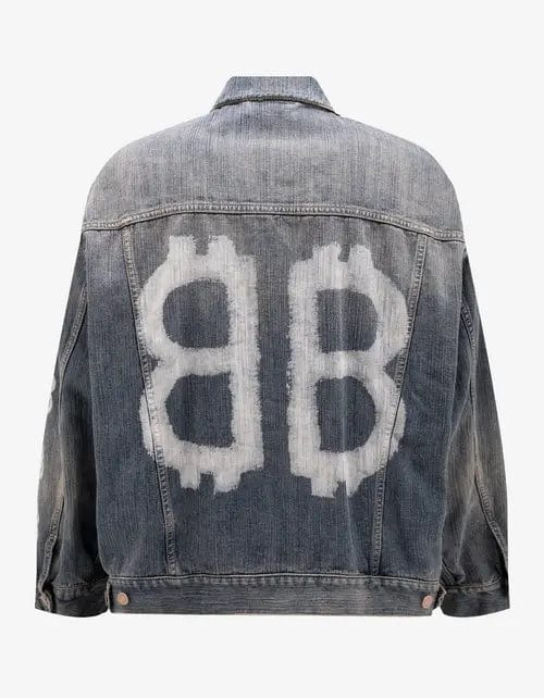 Balenciaga Blue Crypto Large Denim Jacket - 2