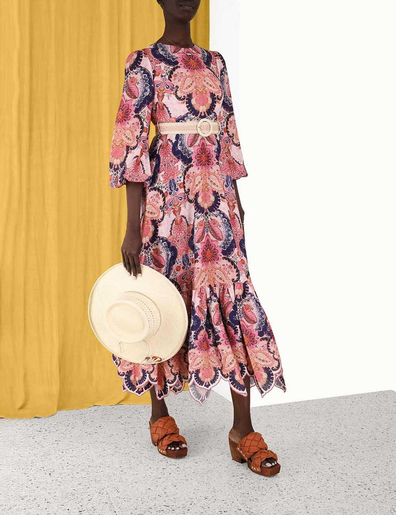 LAUREL BILLOW EMB MIDI DRESS 3