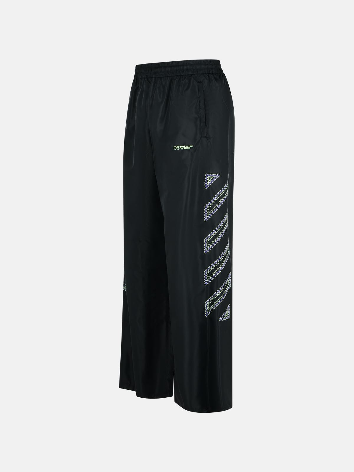 TRACK' BLACK POLYAMIDE PANTS - 2