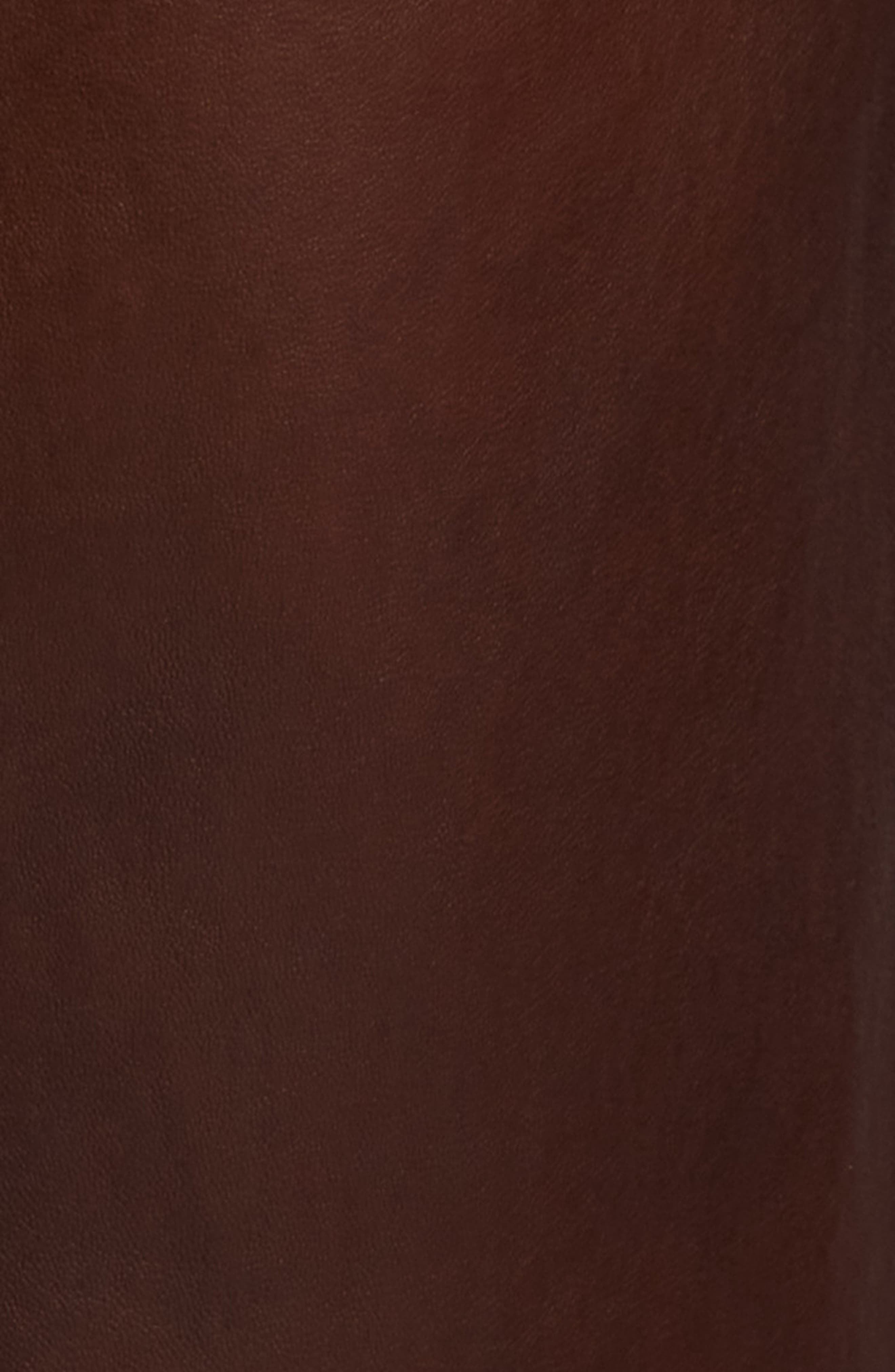 FRAME Le Slim Palazzo Leather Pants in Cedar at Nordstrom - 6