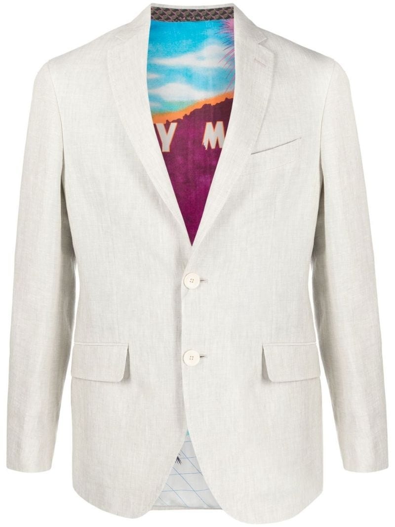 single-breasted tailored blazer - 1