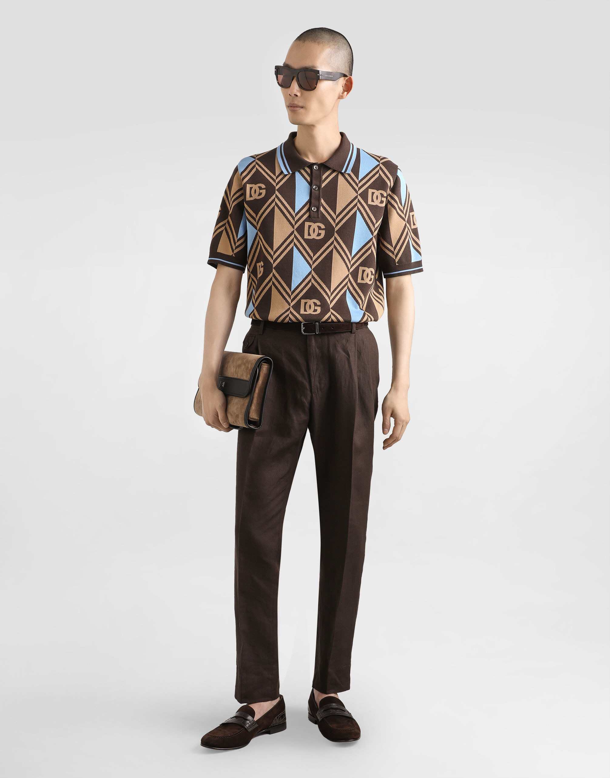Cotton-jacquard piqué polo shirt - 2