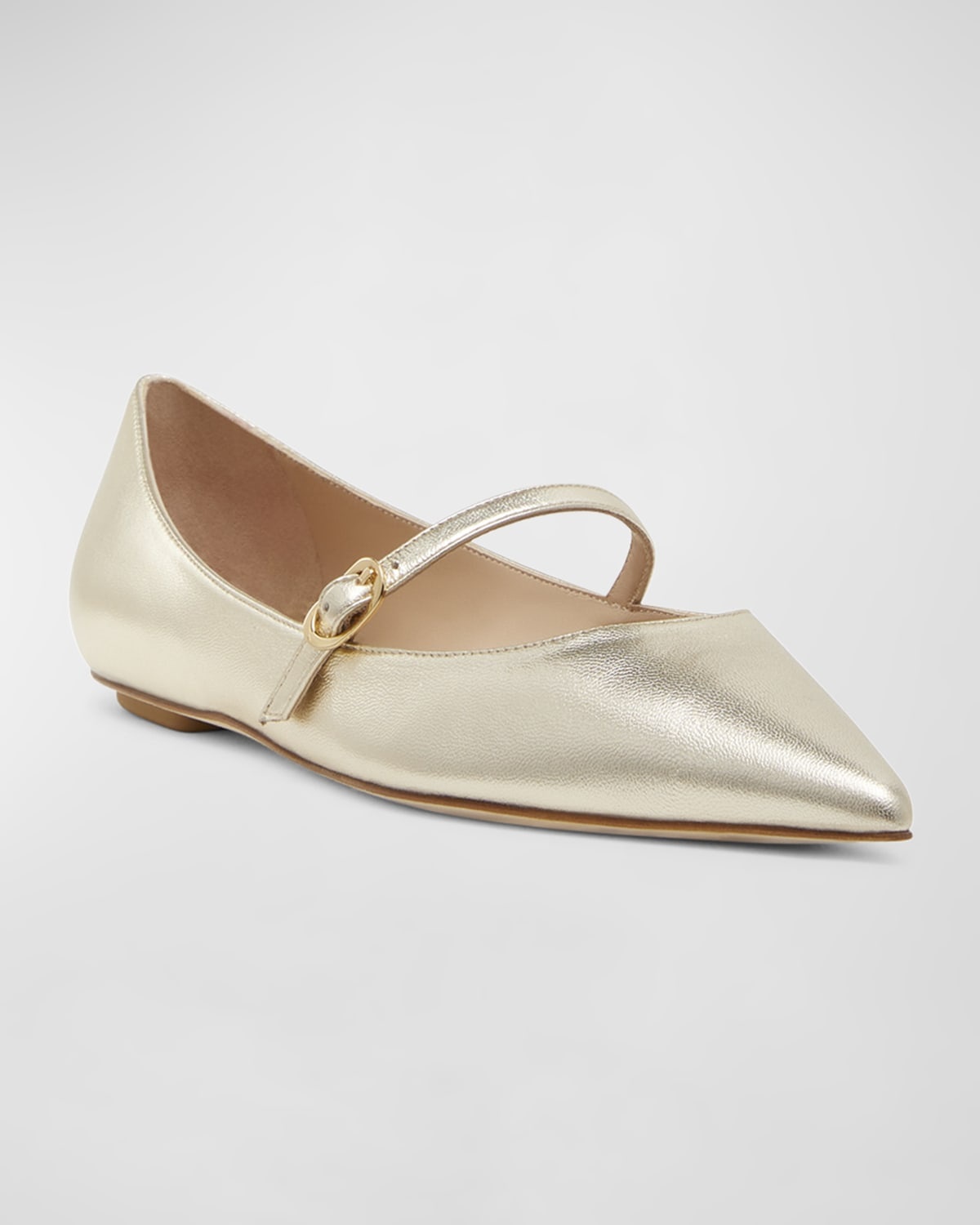 Emilia Metallic Mary Jane Ballerina Flats - 3