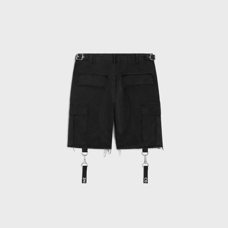 CELINE shorts with celine straps in cotton outlook