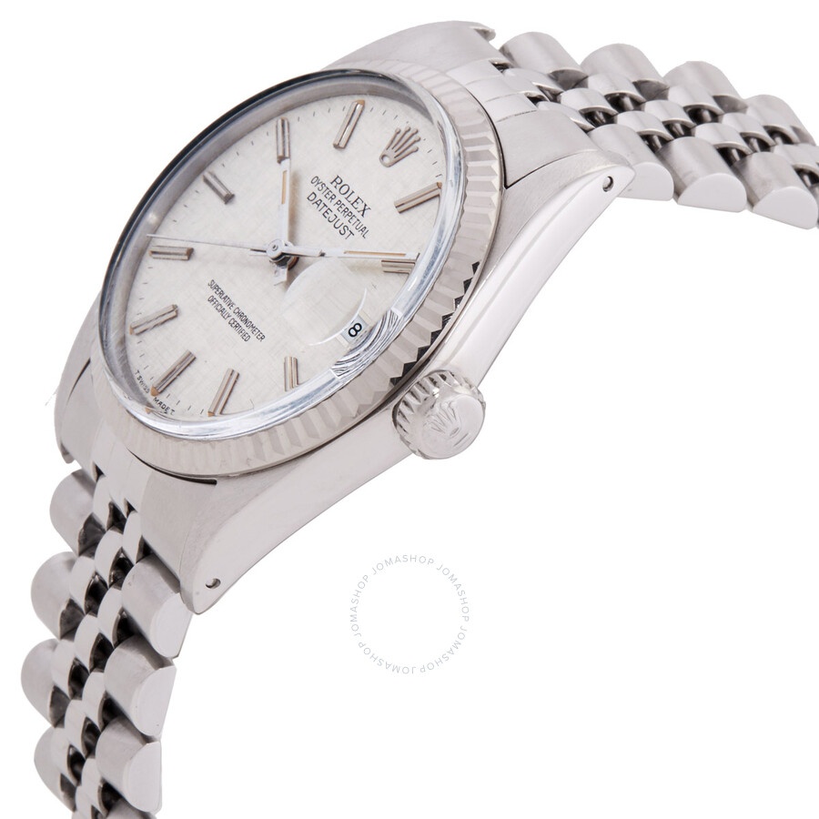 Pre-owned Rolex Datejust Automatic Silver Dial Men's Watch 16014CSJ - 2