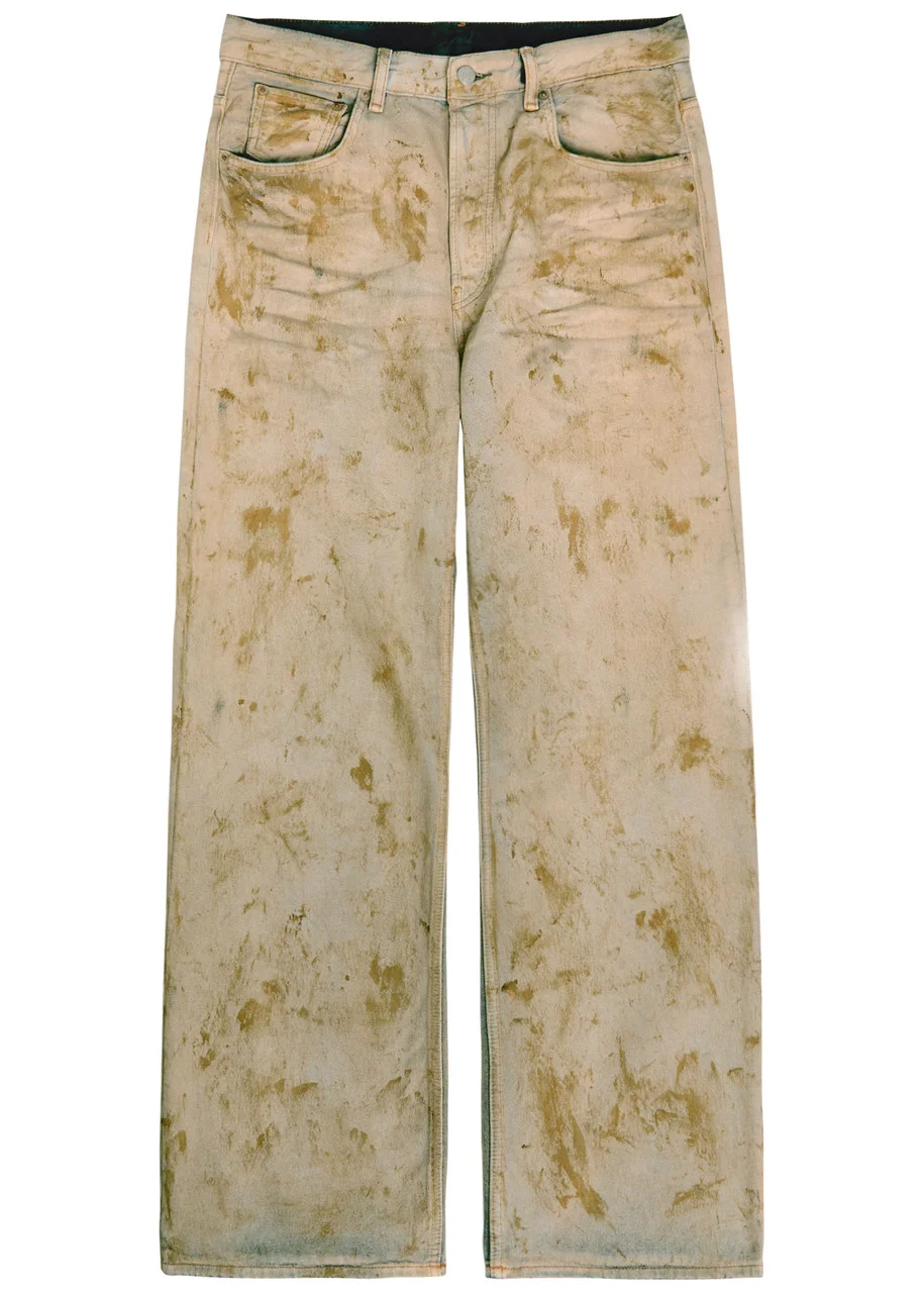 Acne Studios Dirt Effect Wide-leg Denim Jeans - 1