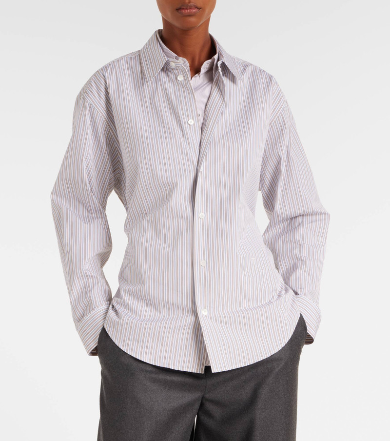 Belted striped cotton poplin shirt 6