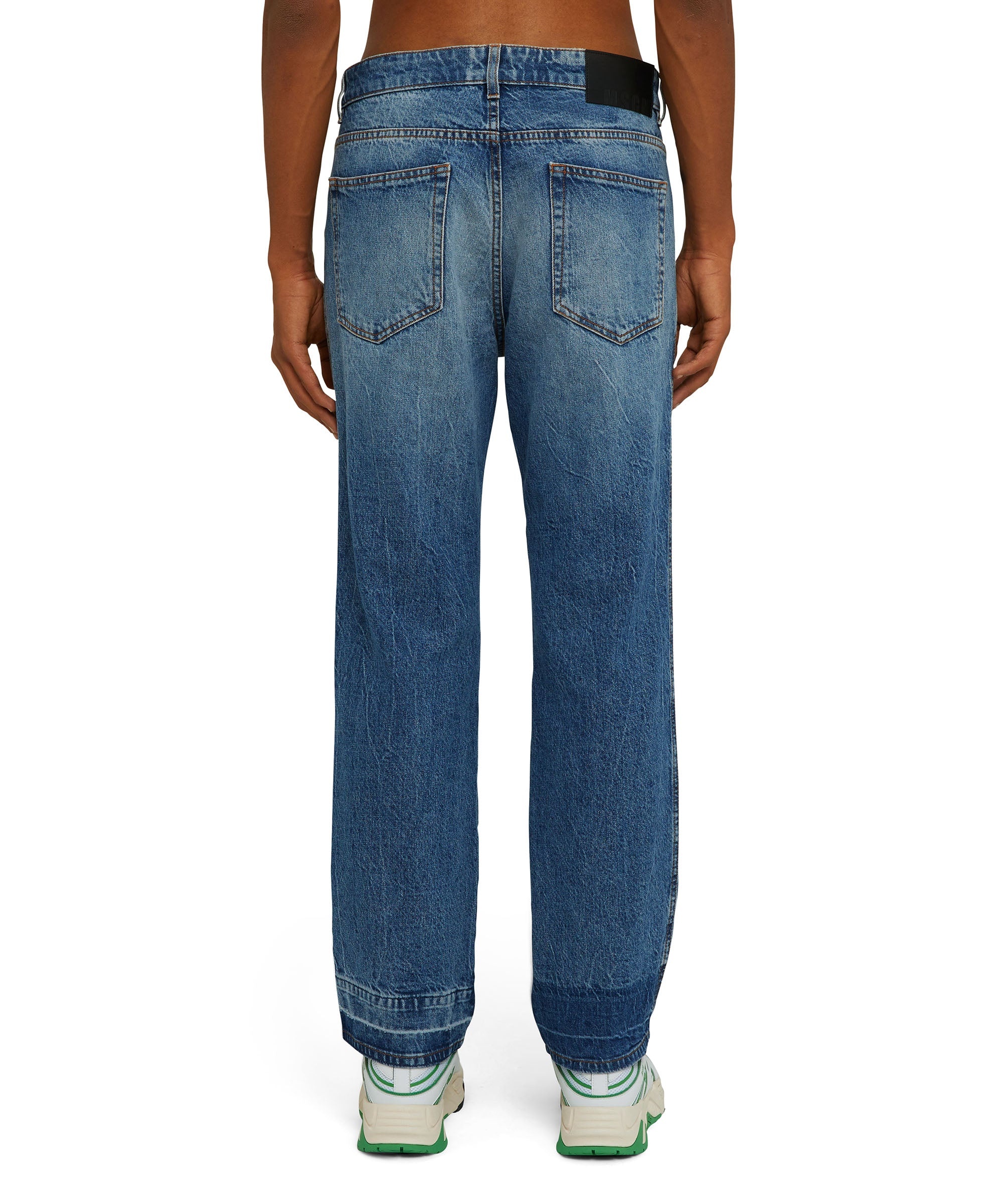 Straight-leg jeans with reserve patchwork - 2
