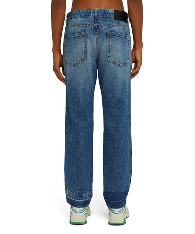 MSGM Straight-leg jeans with reserve patchwork outlook