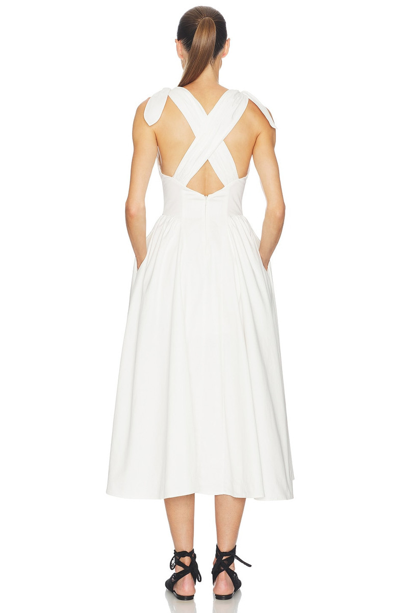 HELSA Fairweather Midi Dress in Stretch Cotton Sateen outlook