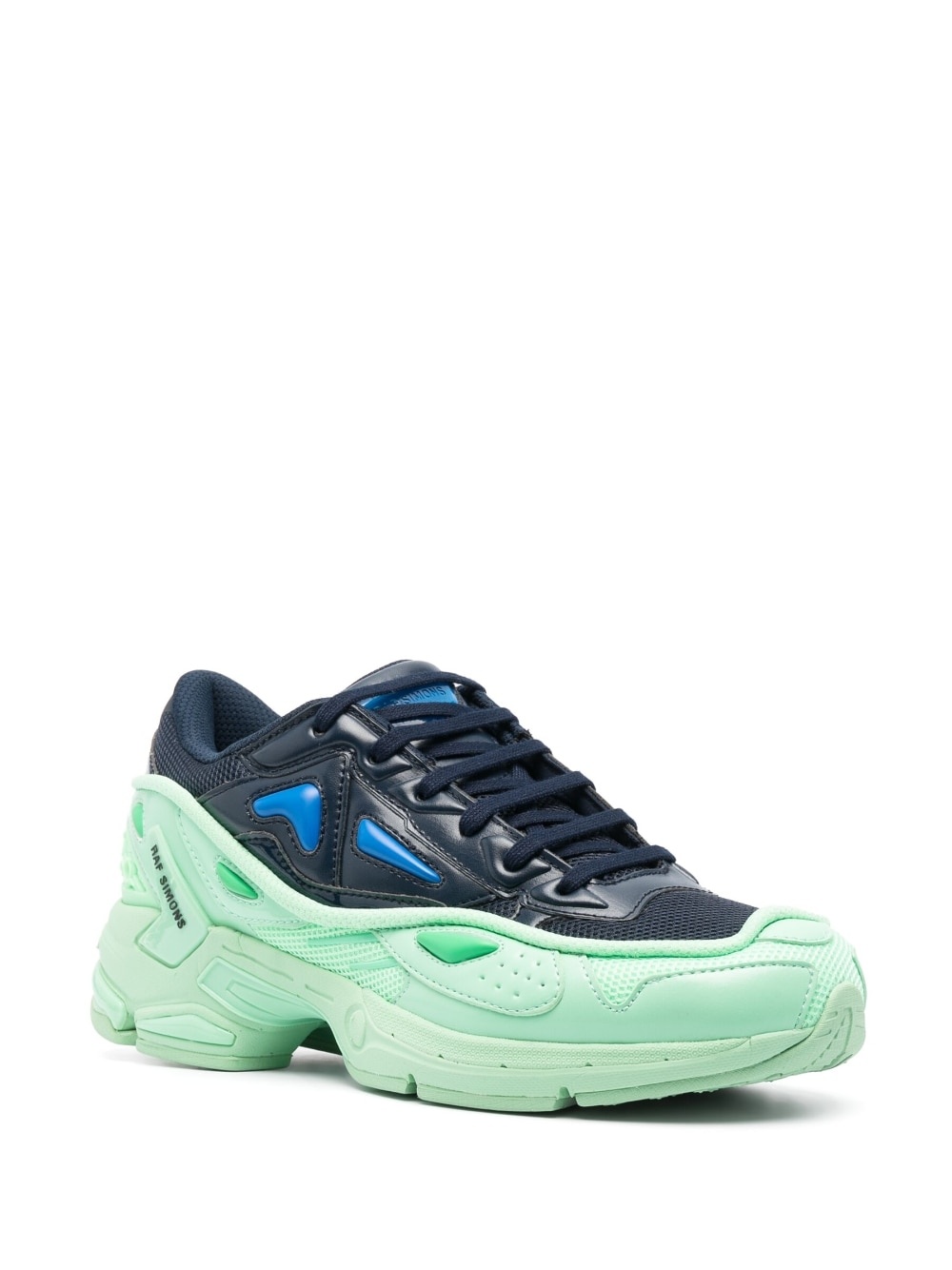 panelled lace-up sneakers - 2
