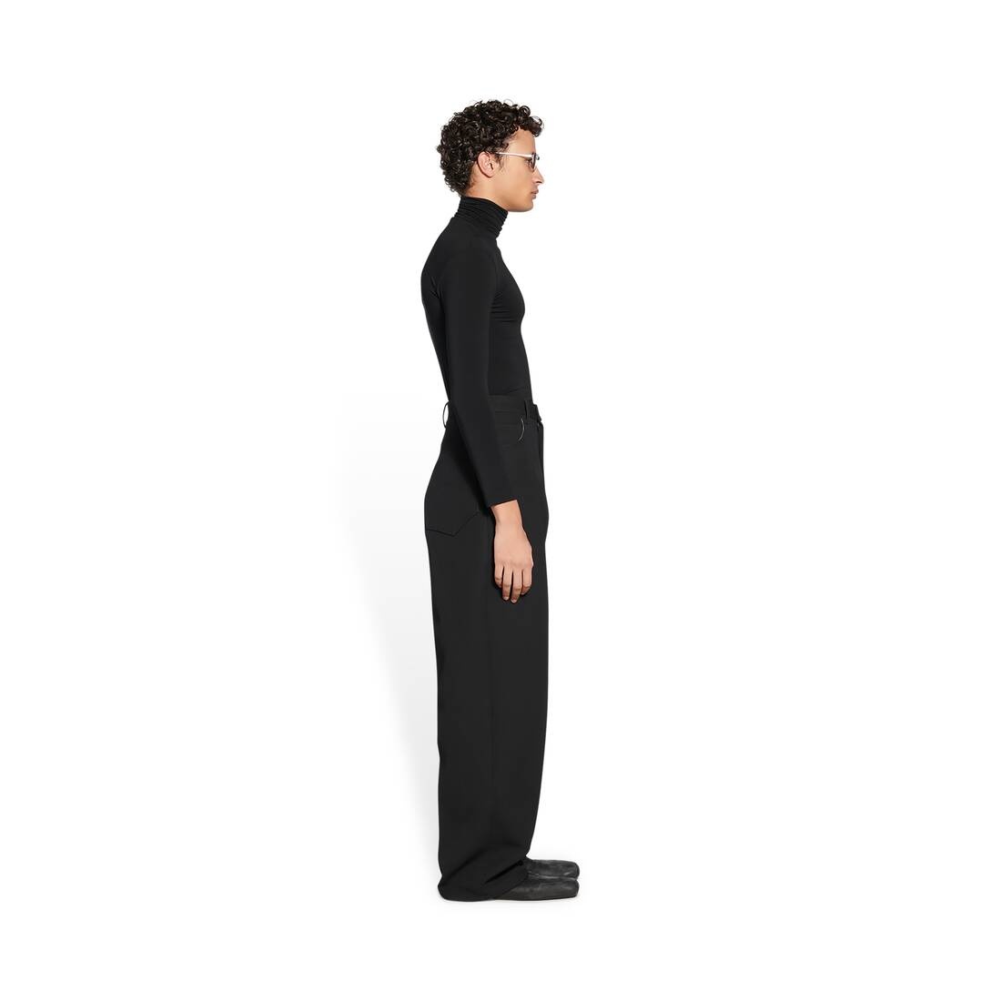 Baggy Tailored Pants in Black - 3