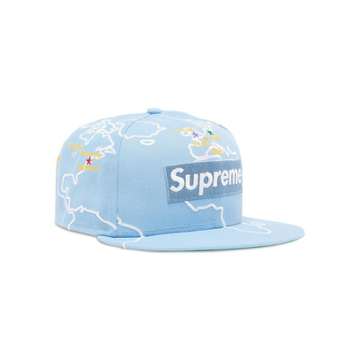 Supreme Supreme Worldwide Box Logo New Era 'Light Blue' outlook