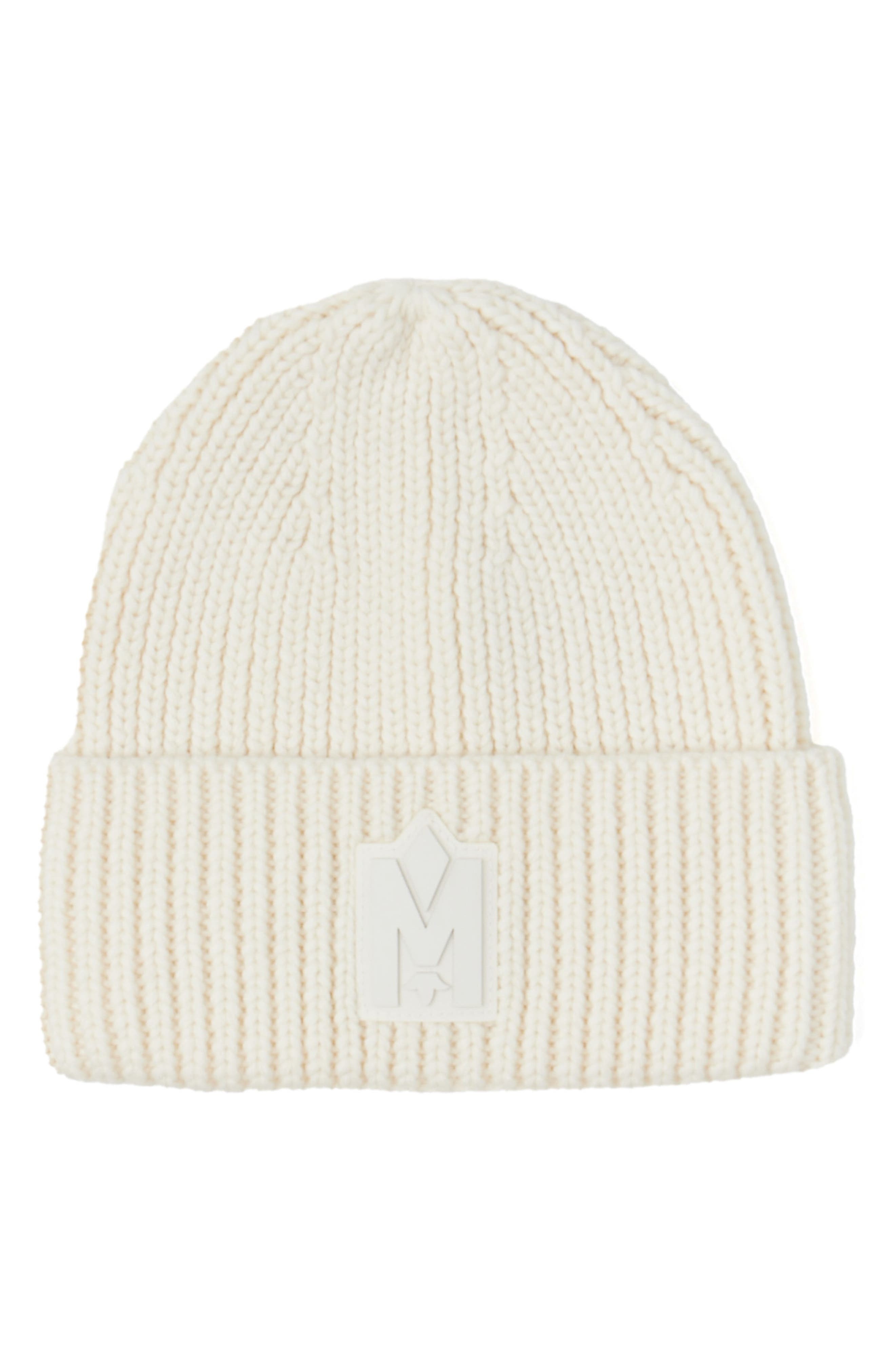 Mackage Jude Wool Blend Cuff Beanie in Cream at Nordstrom - 1