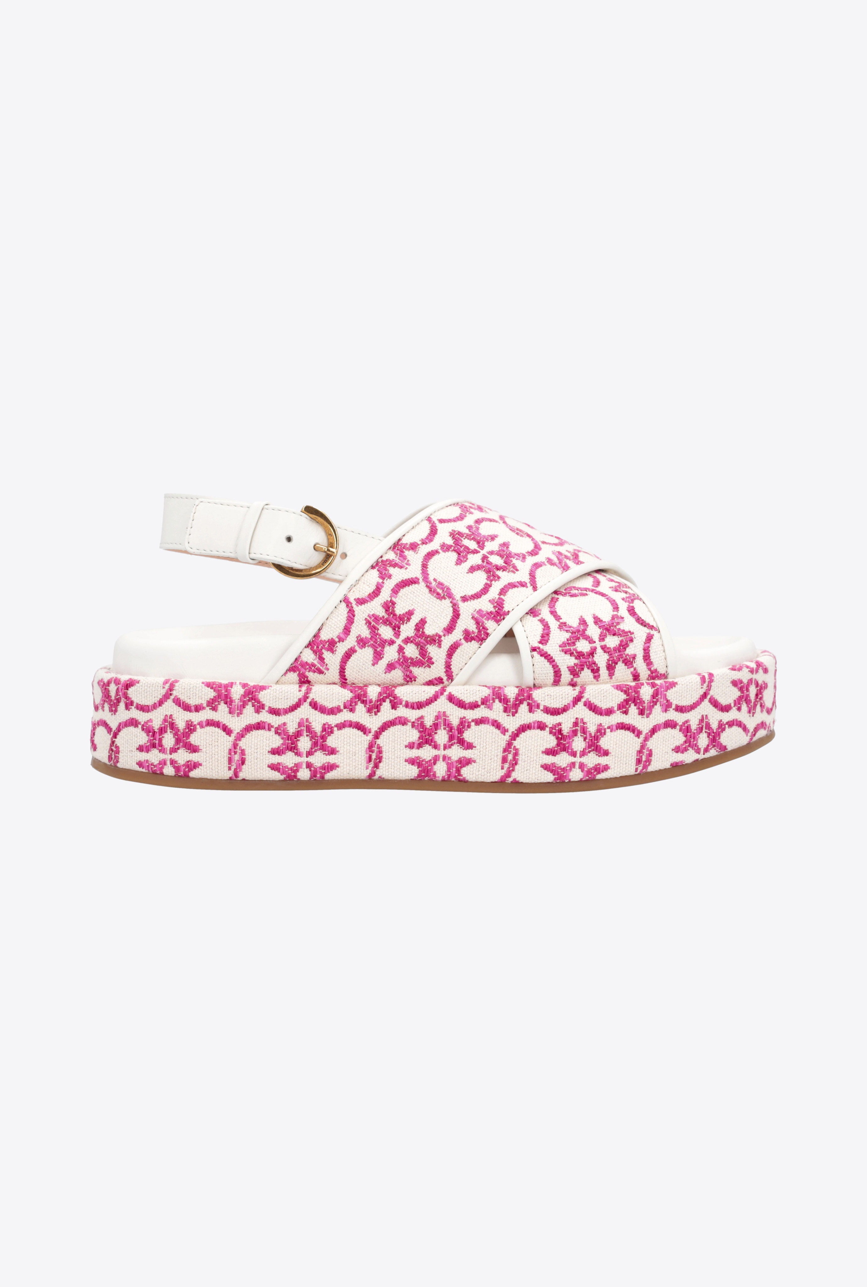 MONOGRAM PLATFORM SANDALS - 1