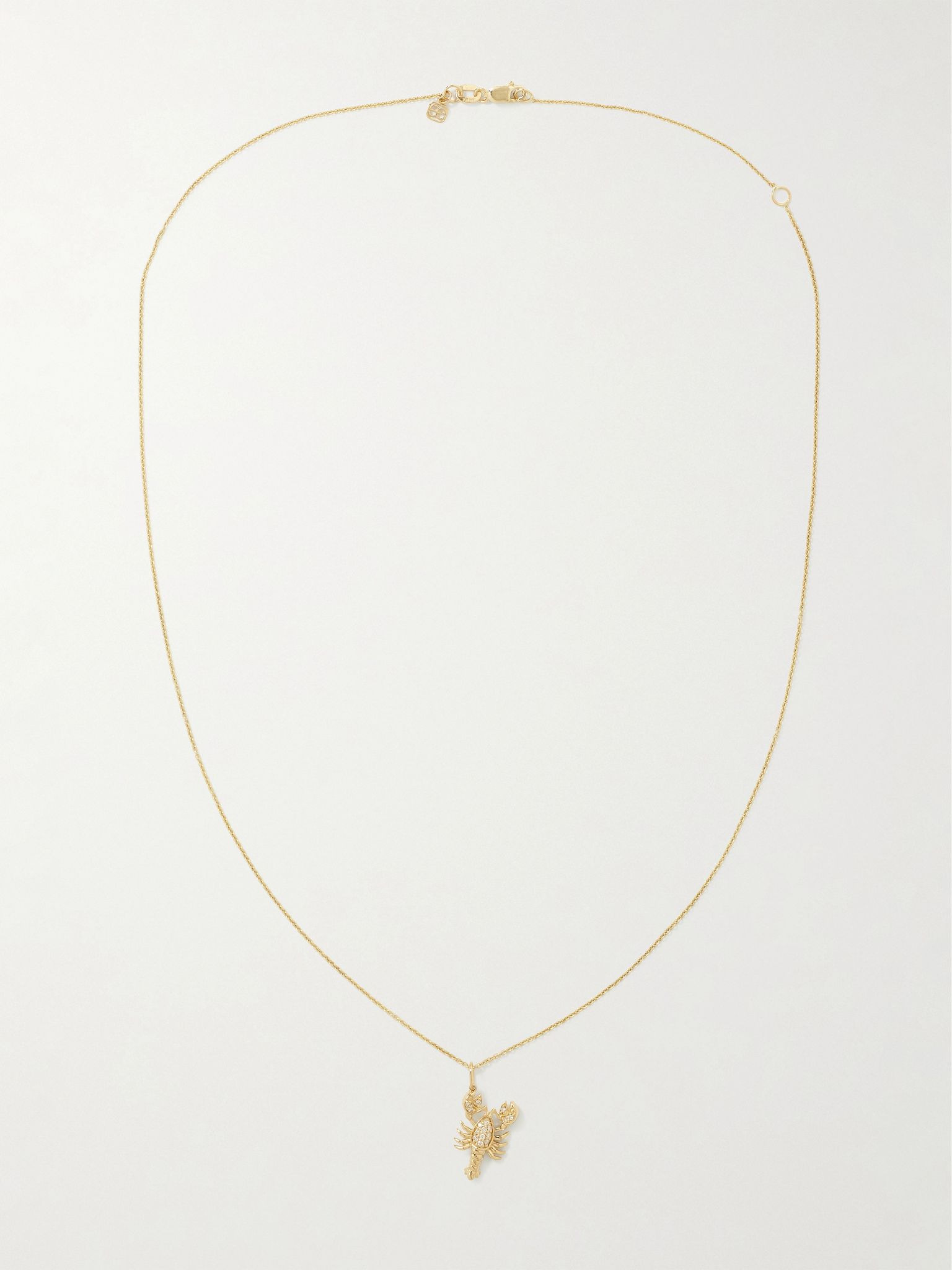 Lobster 14-karat gold diamond necklace Gold - 4