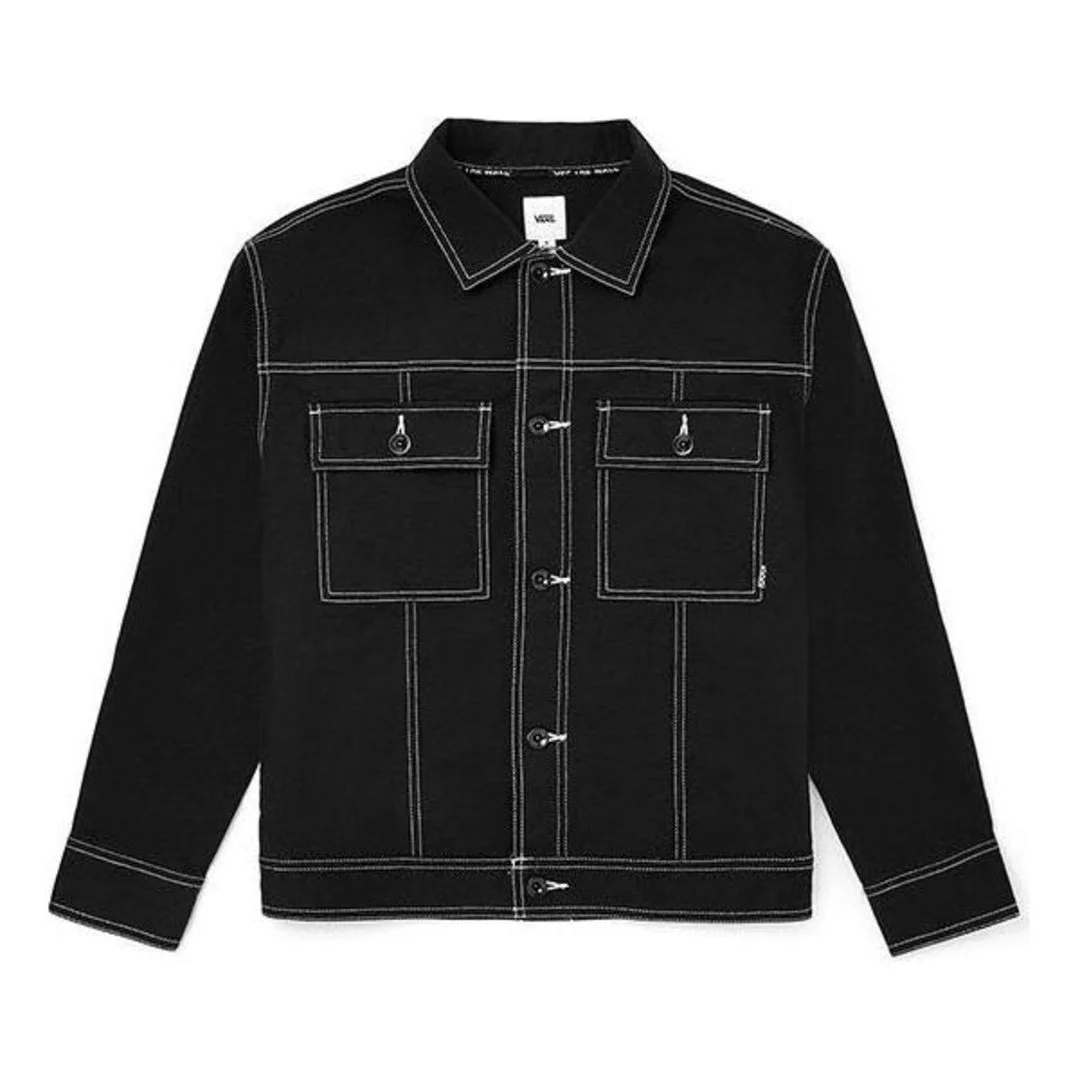 (WMNS) Vans In the Know Canvas Jacket 'Black' VN0A47U7BLK - 1