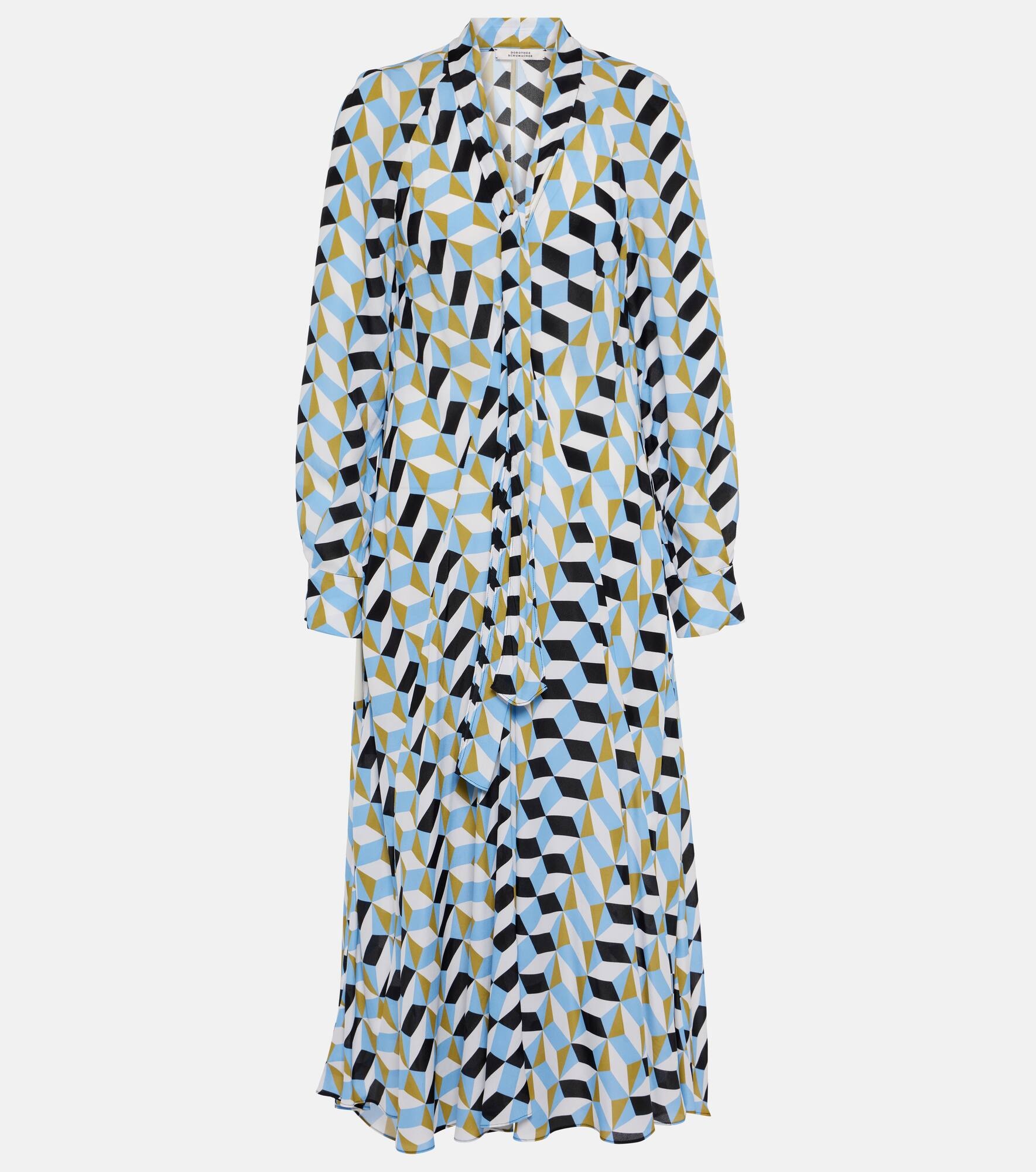 Graphic Volumes printed midi dress - 1