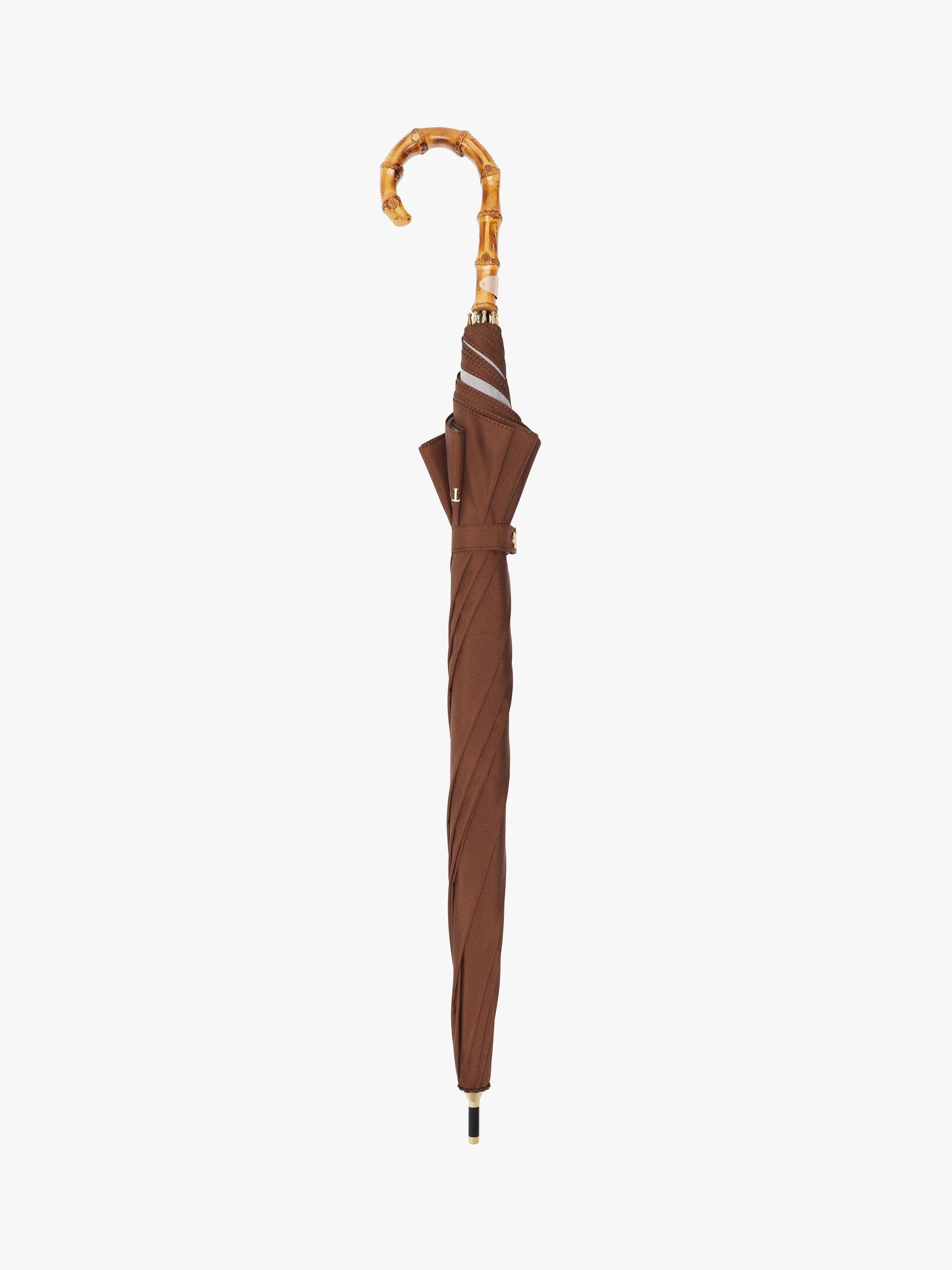 HERIOT DARK BROWN WHANGEE HANDLE STICK UMBRELLA | ACC-030 - 1