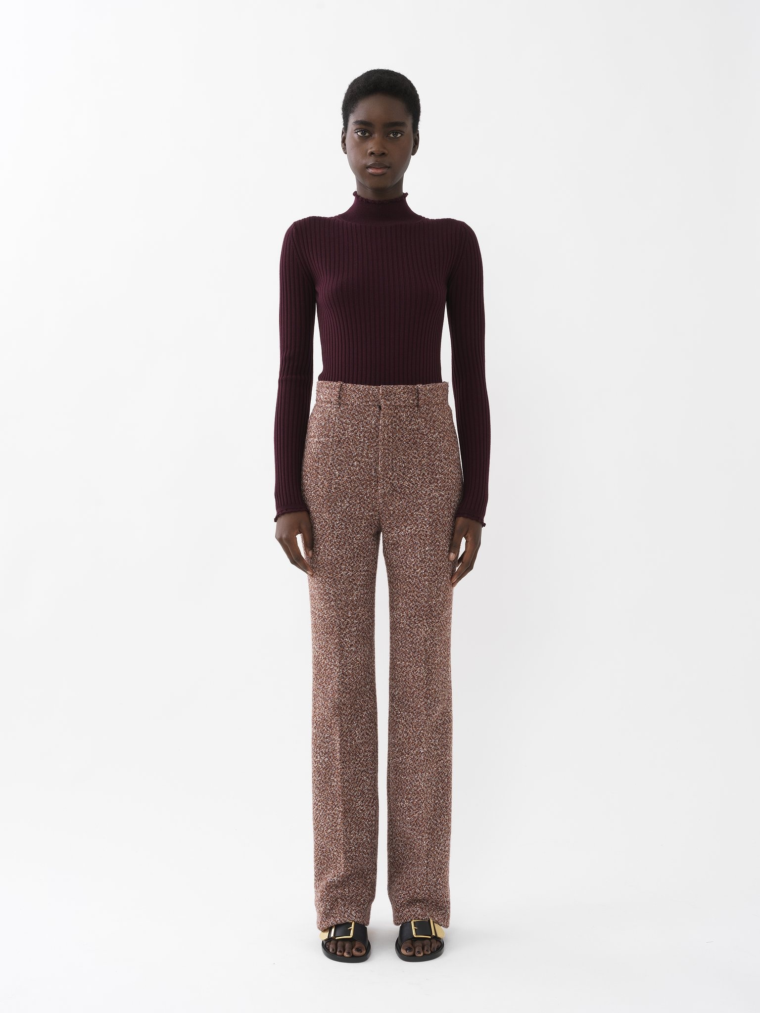 FITTED HIGH-NECK SWEATER - 4