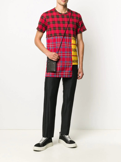 Comme des Garçons Homme Plus panelled check T-shirt outlook