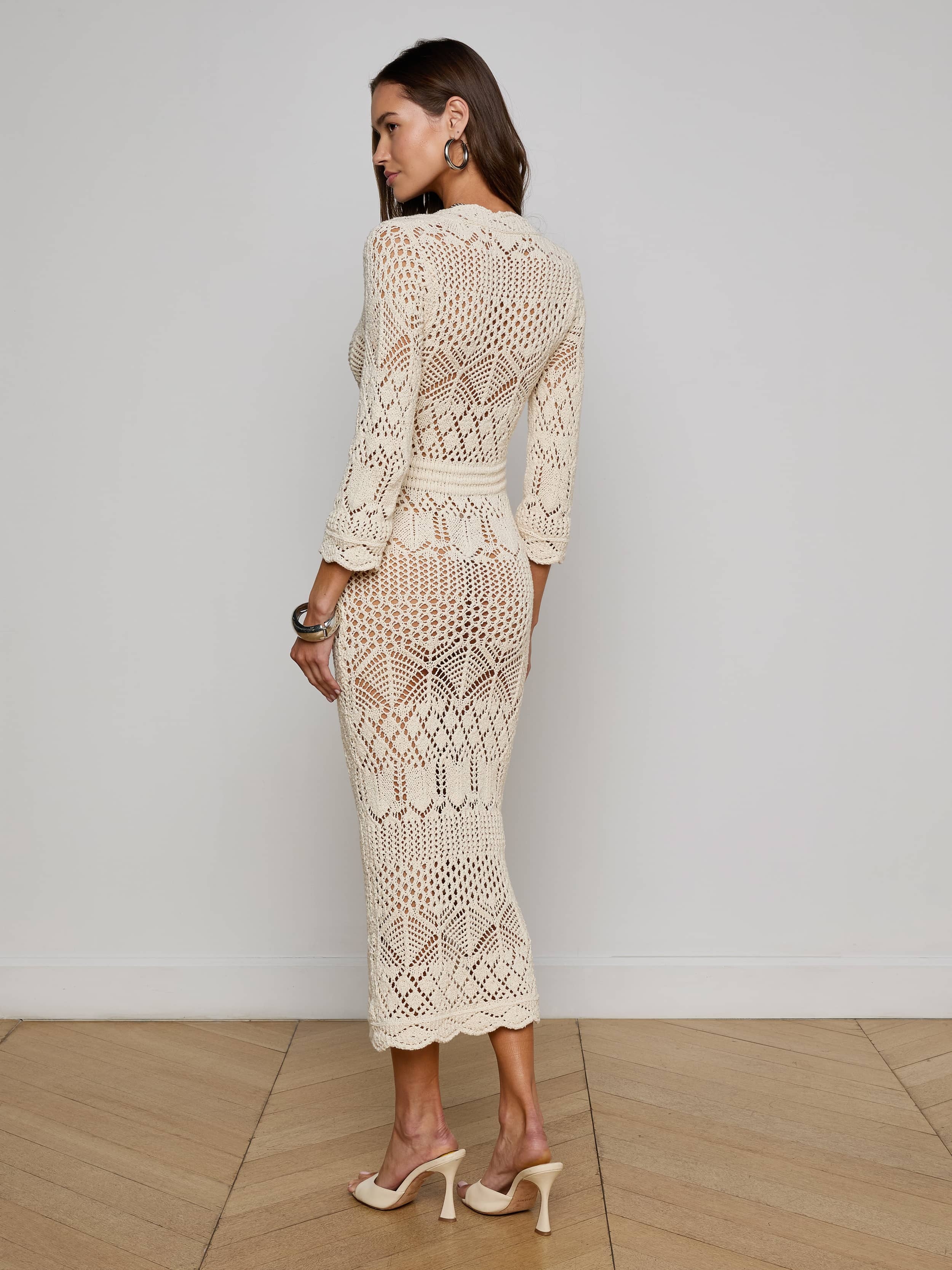 Dovie Pointelle Knit Dress - 4