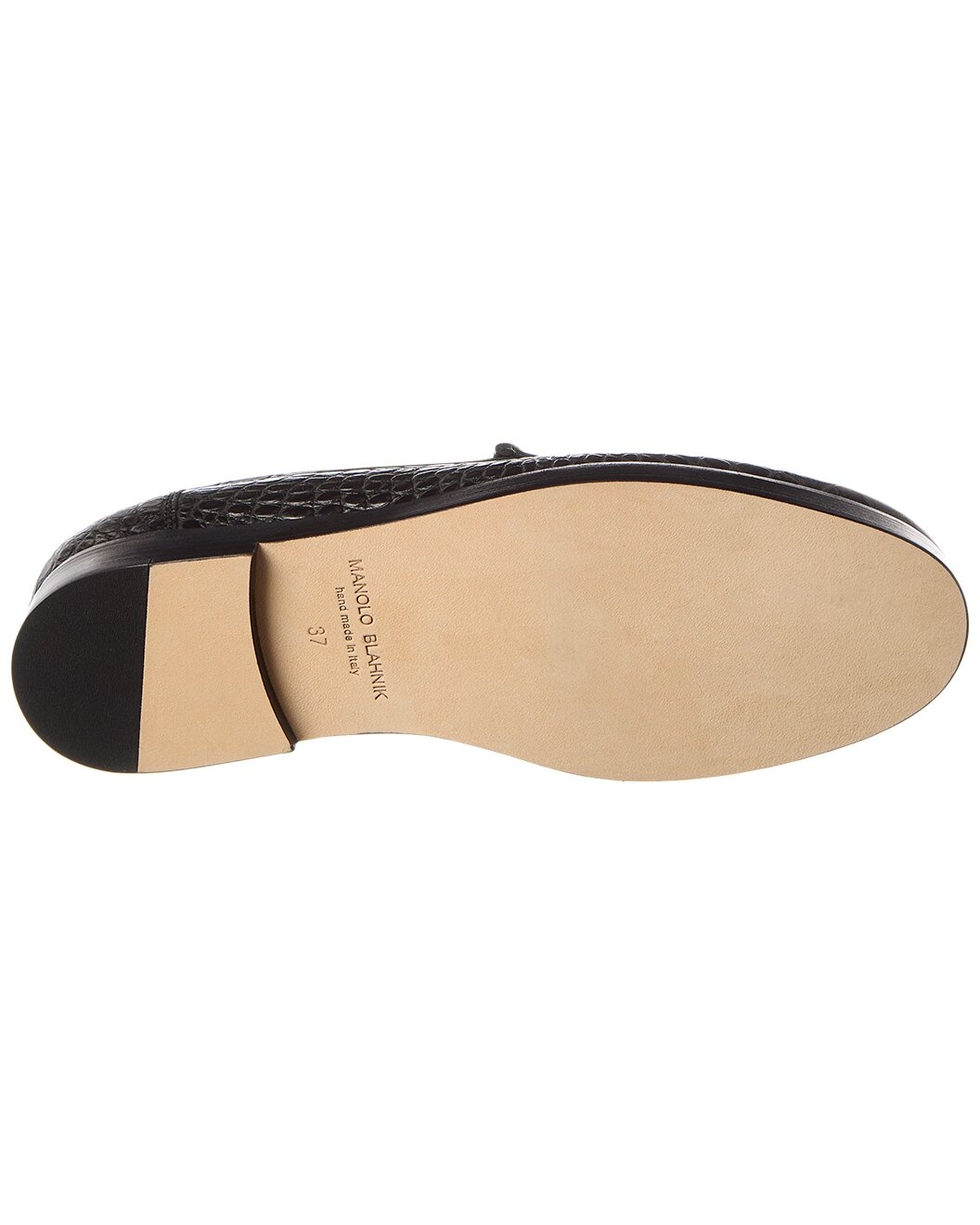 Manolo Blahnik Dinelio Croc-Embossed Leather Loafer - 4