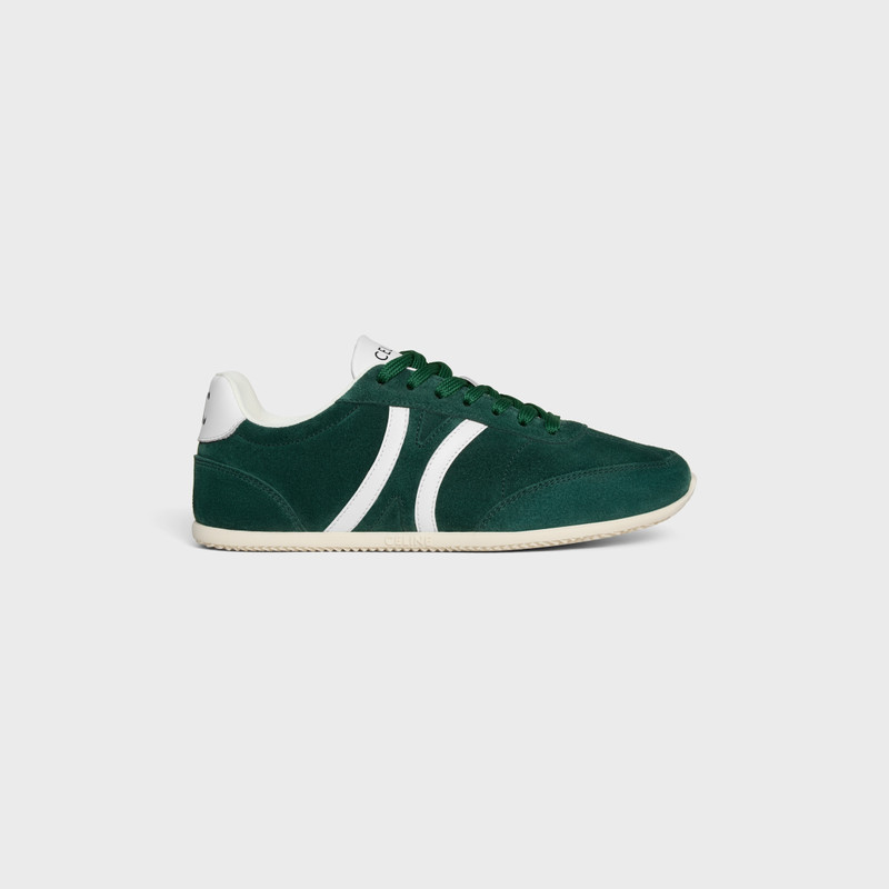 CELINE JOGGER LOW LACE-UP SNEAKER WITH TRIOMPHE IN SUEDE CALFSKIN AND CALFSKIN 1