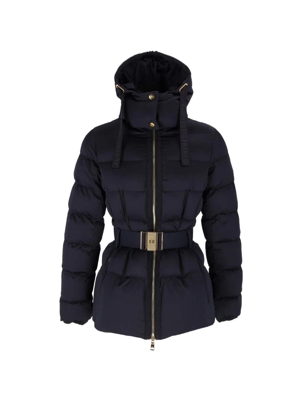 belted hooded jacket - 1